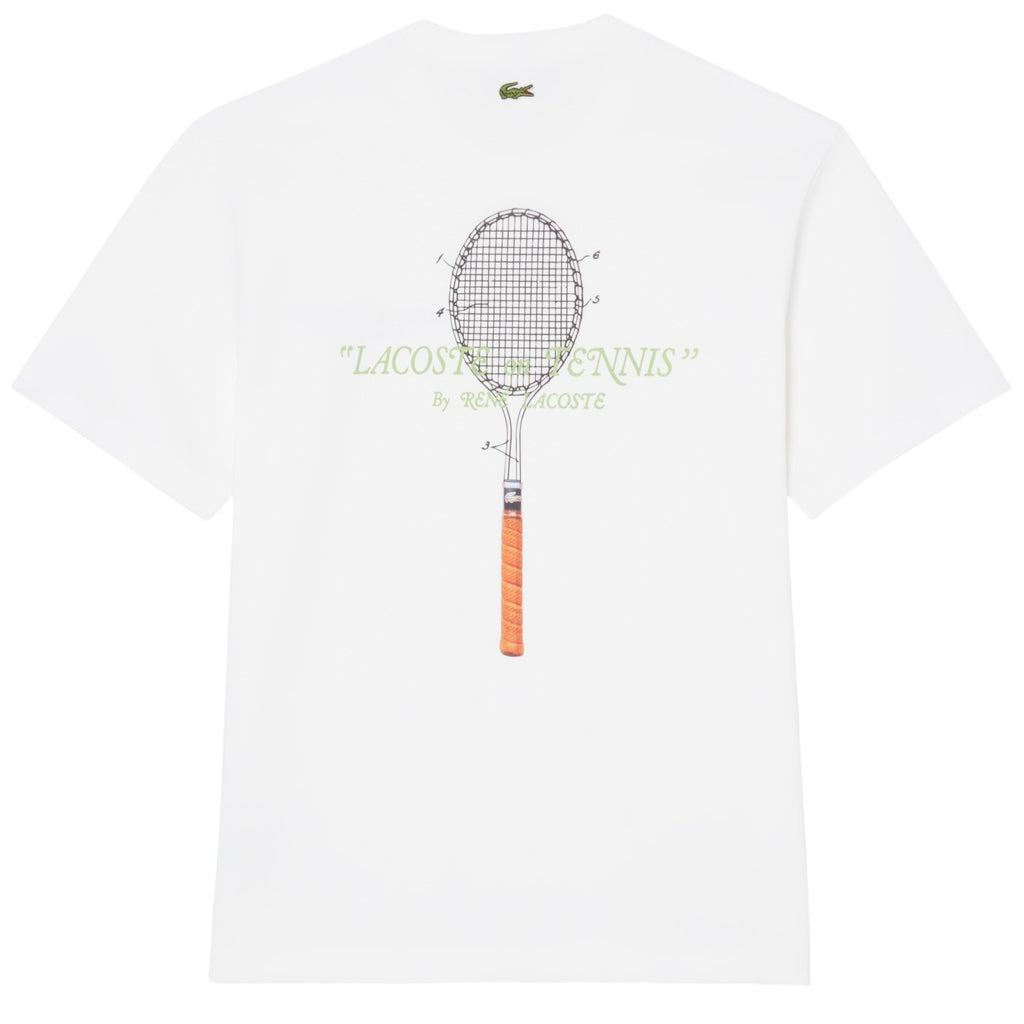 Lacoste Embroidered Cotton T-shirt Wit