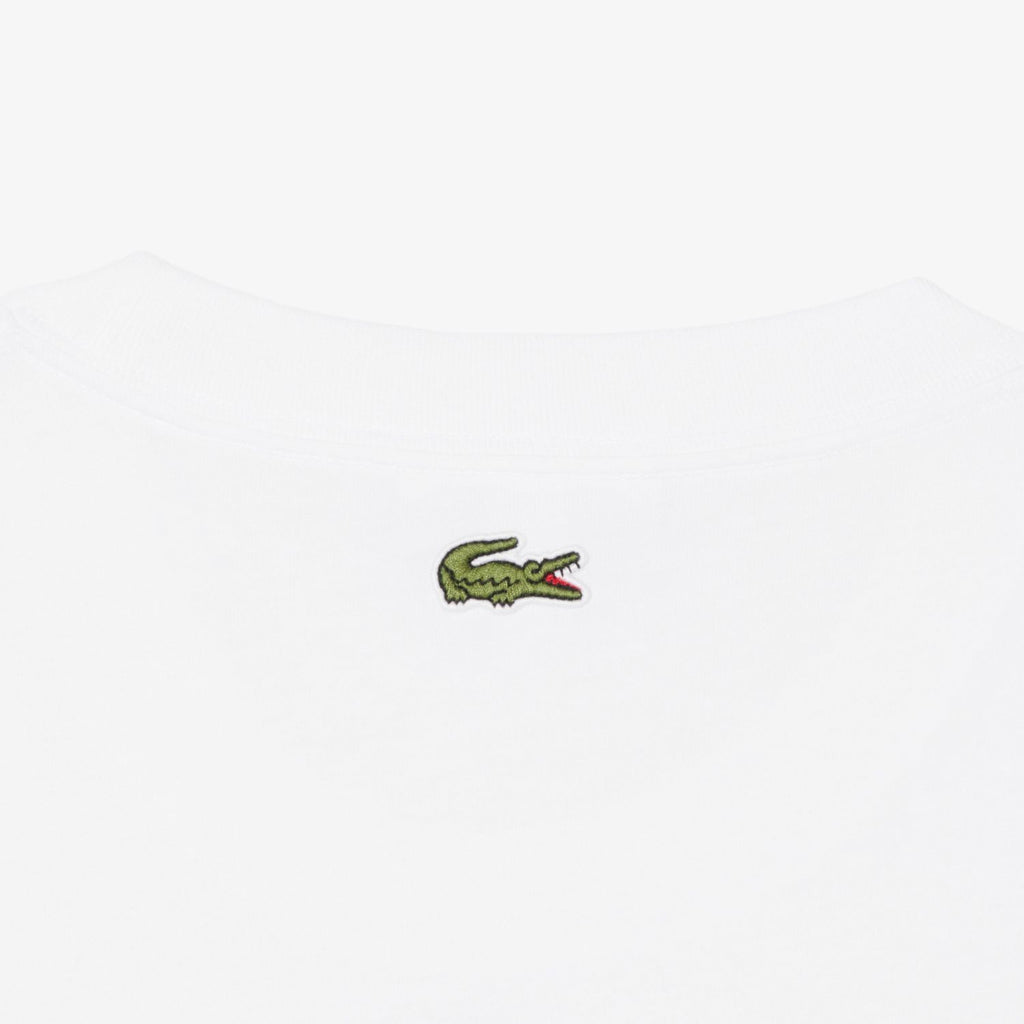 Lacoste Embroidered Cotton T-shirt Wit