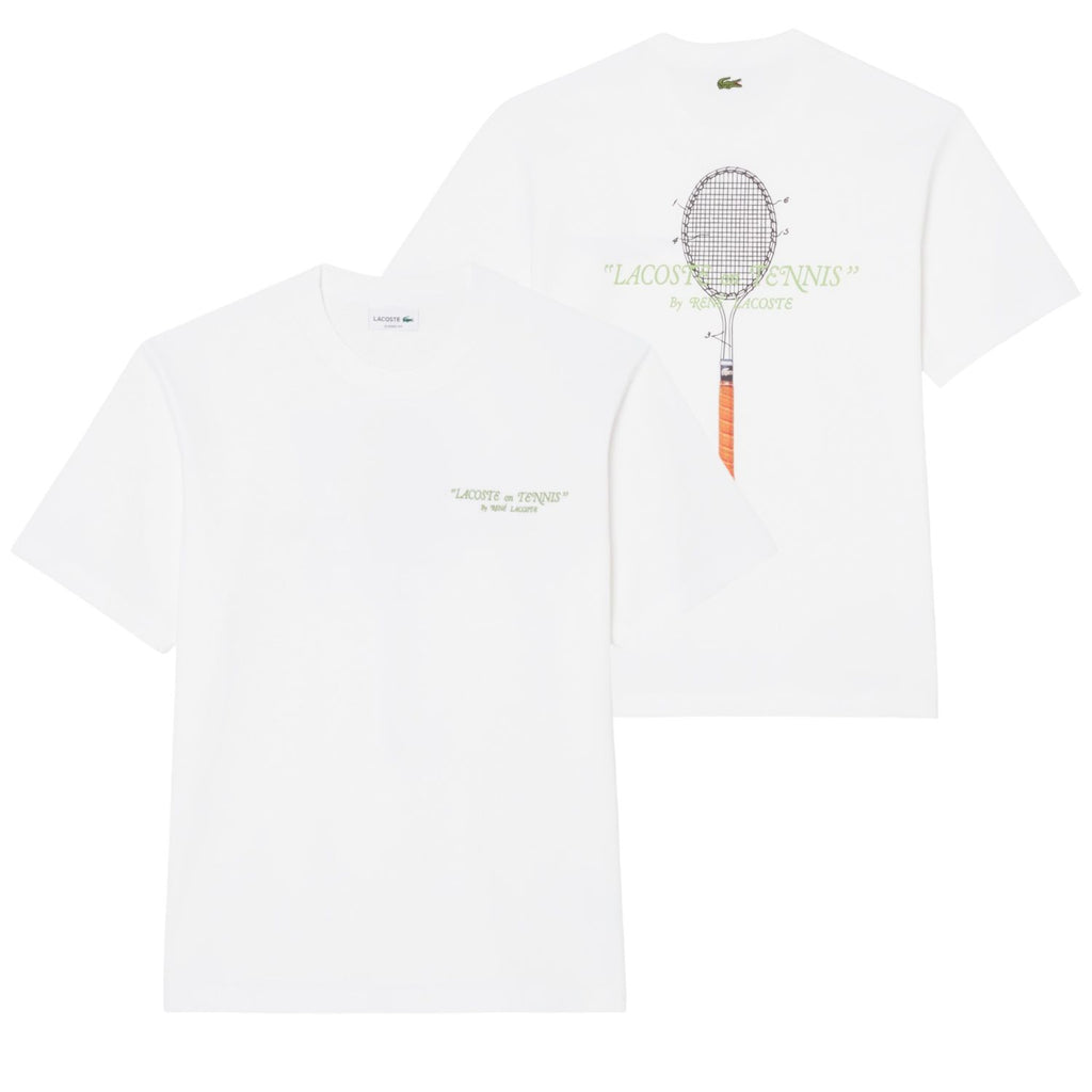 Lacoste Embroidered Cotton T-shirt Wit