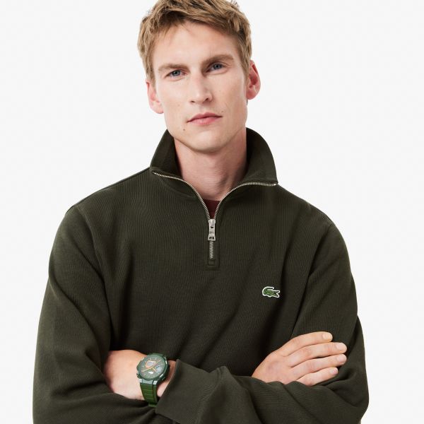 Lacoste Half Zip Sweater Donker Groen