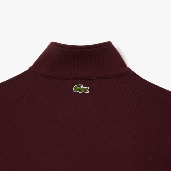 Lacoste Heritage Half Zip Sweater Bordeaux