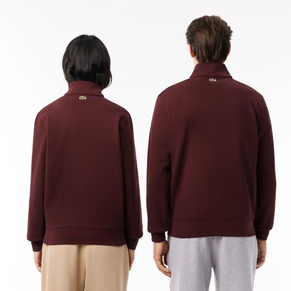 Lacoste Heritage Half Zip Sweater Bordeaux
