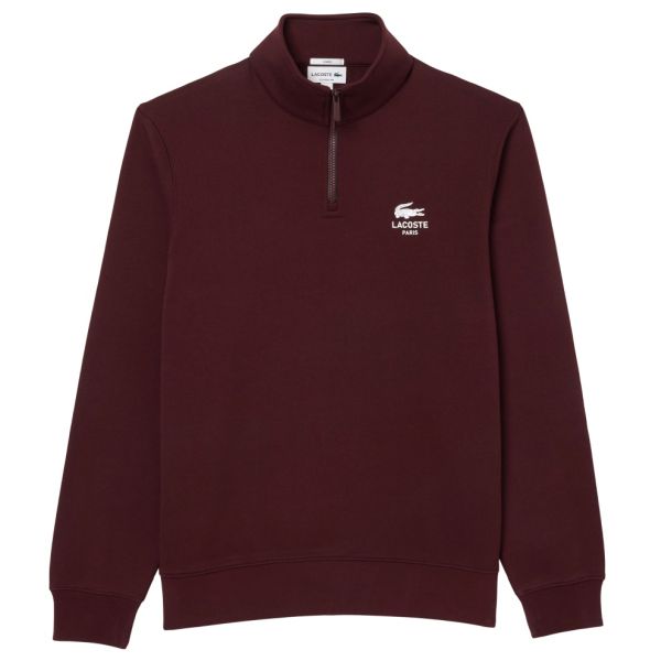 Lacoste Heritage Half Zip Sweater Bordeaux