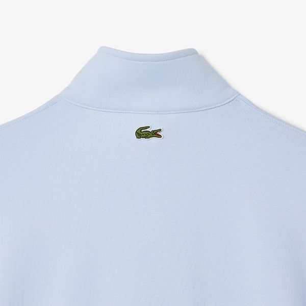 Lacoste Heritage Half Zip Sweater Licht Blauw
