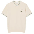 Lacoste Knitted Striped T-shirt Off White