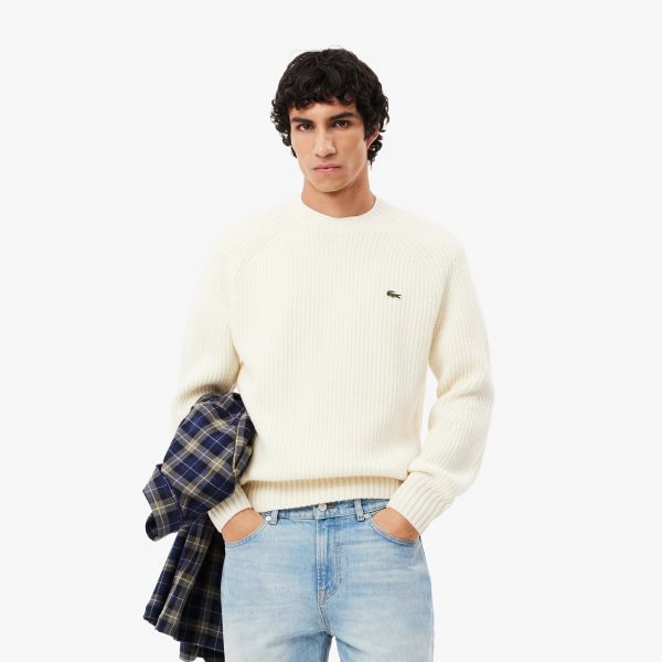 Lacoste Knitted Sweater Off White