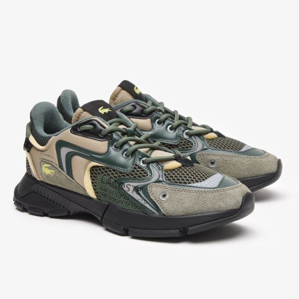 Lacoste L003 Sneaker Donker Groen/Beige