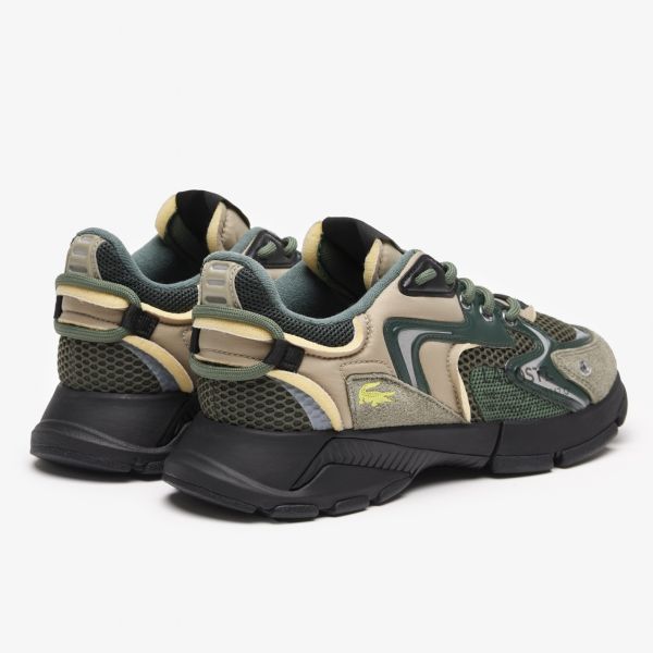 Lacoste L003 Sneaker Donker Groen/Beige