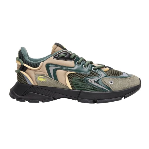 Lacoste L003 Sneaker Donker Groen/Beige