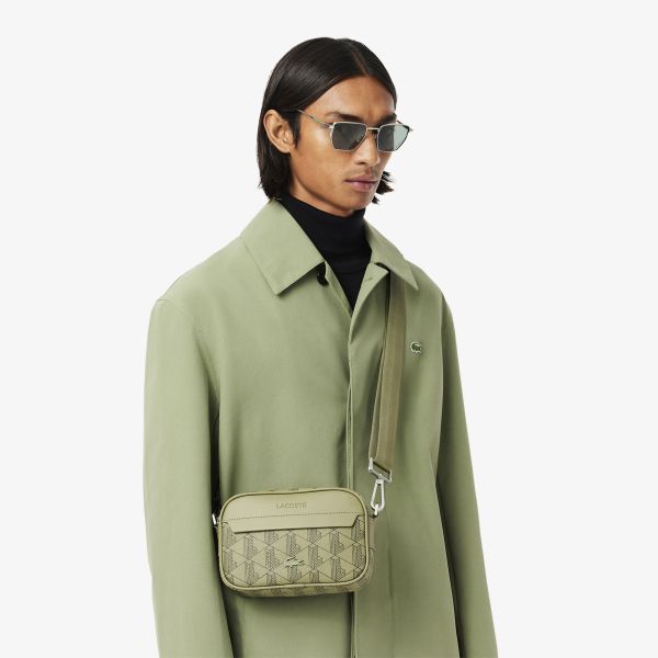 Lacoste Monogram Reporter Bag Donker Groen