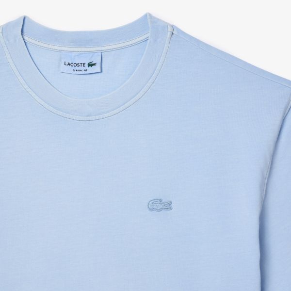 Lacoste Natural Dyed T-shirt Licht Blauw
