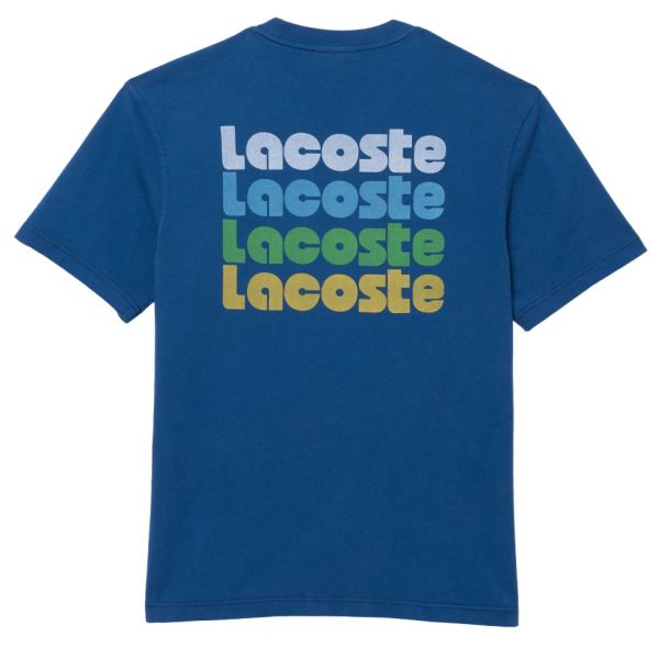 Lacoste Ombré Back T-shirt Blauw