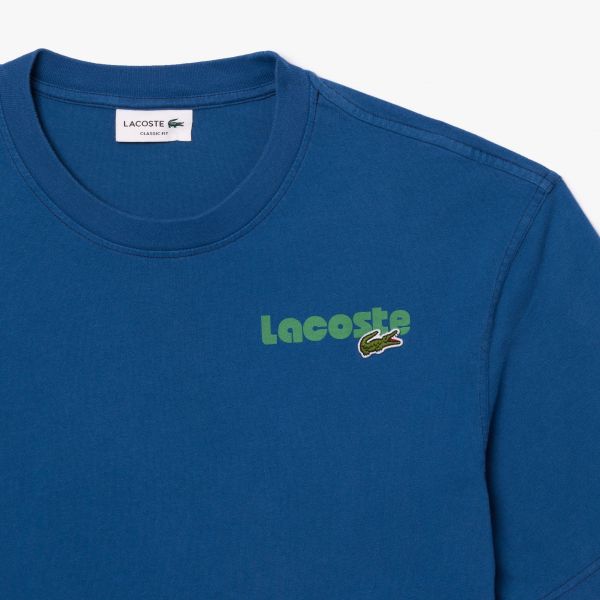 Lacoste Ombré Back T-shirt Blauw