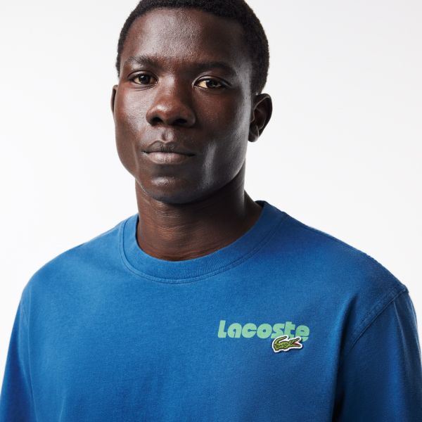 Lacoste Ombré Back T-shirt Blauw