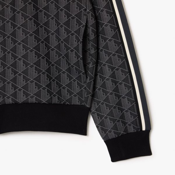Lacoste Paris Jacquard Monogram Vest Zwart