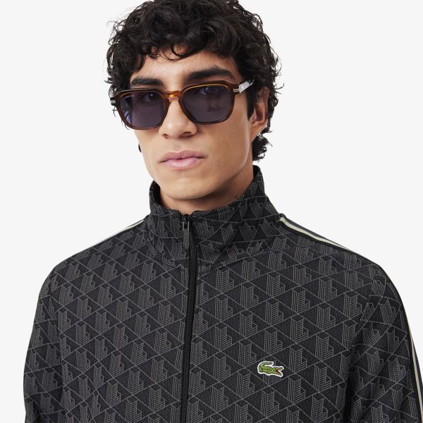 Lacoste Paris Jacquard Monogram Vest Zwart