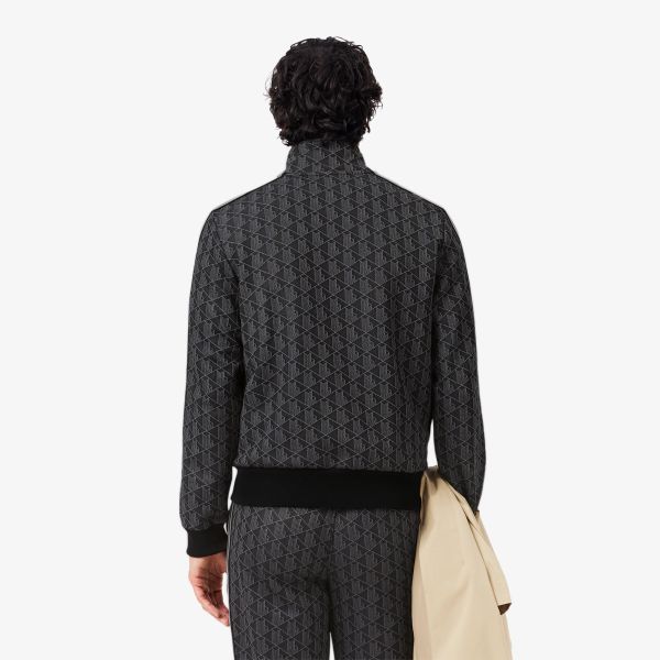 Lacoste Paris Jacquard Monogram Vest Zwart