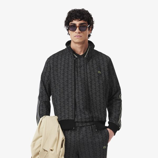 Lacoste Paris Jacquard Monogram Vest Zwart