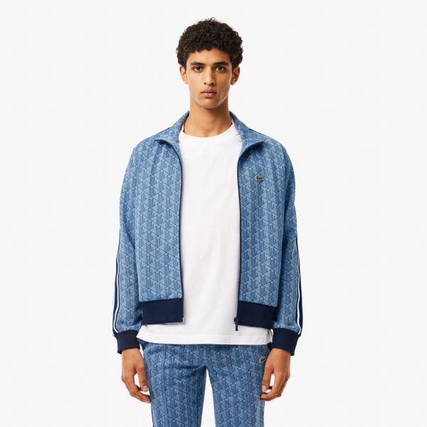 Lacoste Paris Jacquard Monogram Vest Blauw