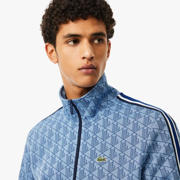 Lacoste Paris Jacquard Monogram Vest Blauw
