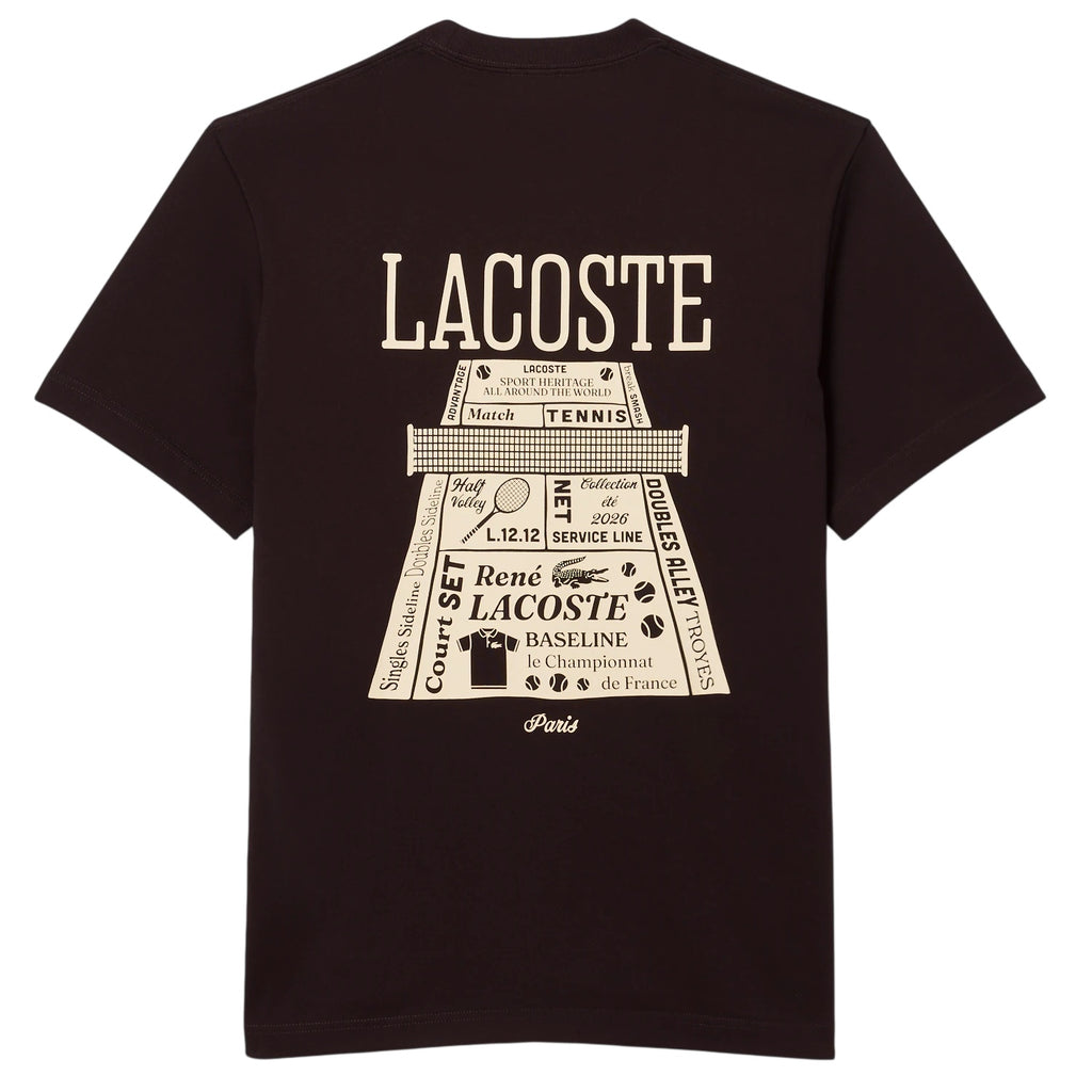 Lacoste Printed Heavy Cotton T-shirt Bruin