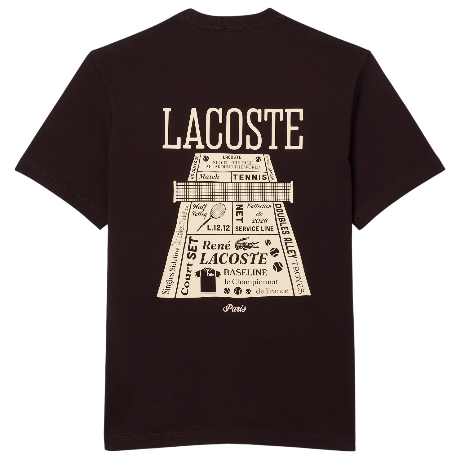 Lacoste Printed Heavy Cotton T-shirt Bruin