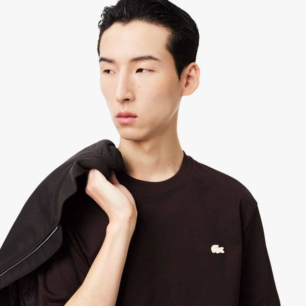 Lacoste Printed Heavy Cotton T-shirt Bruin