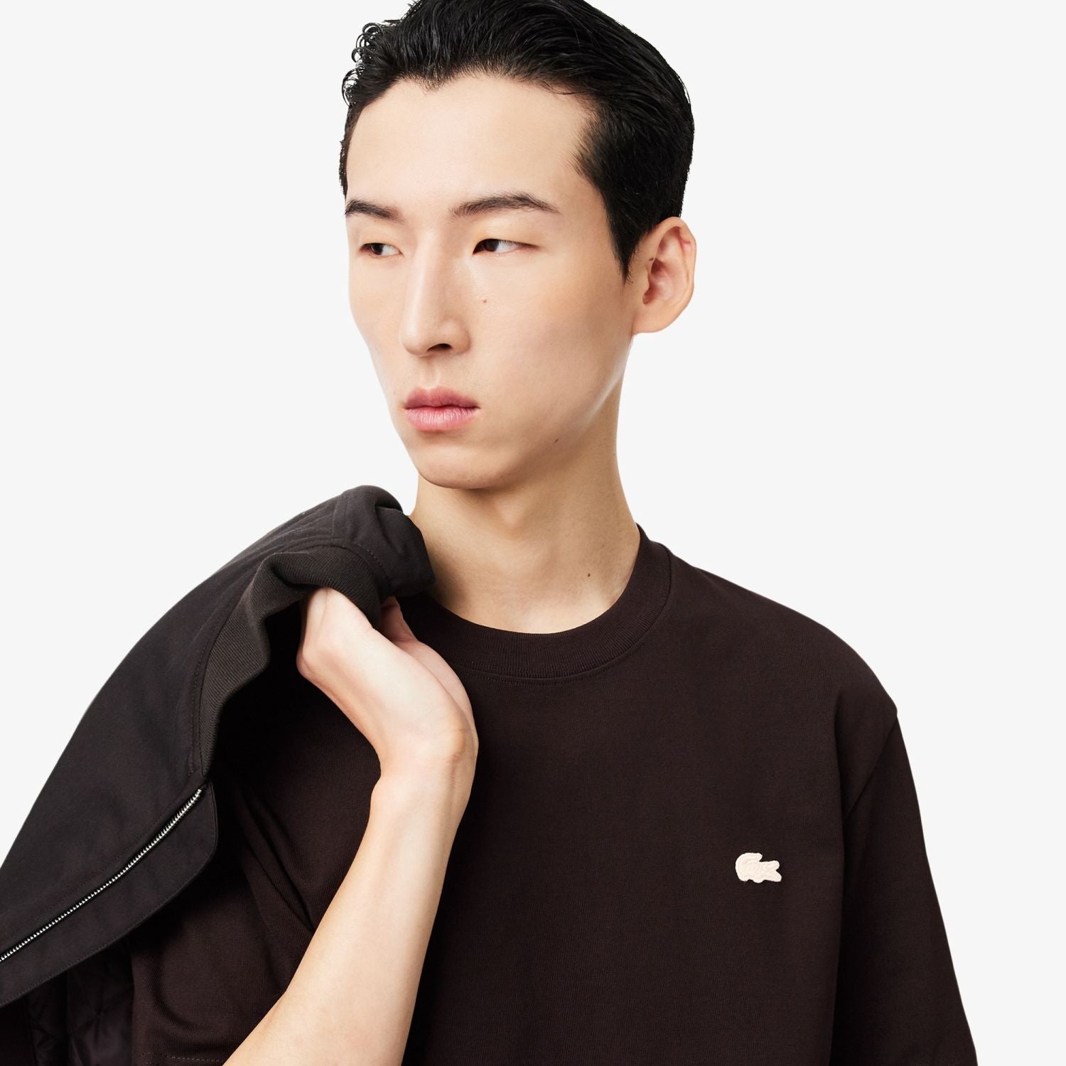 Lacoste Printed Heavy Cotton T-shirt Bruin