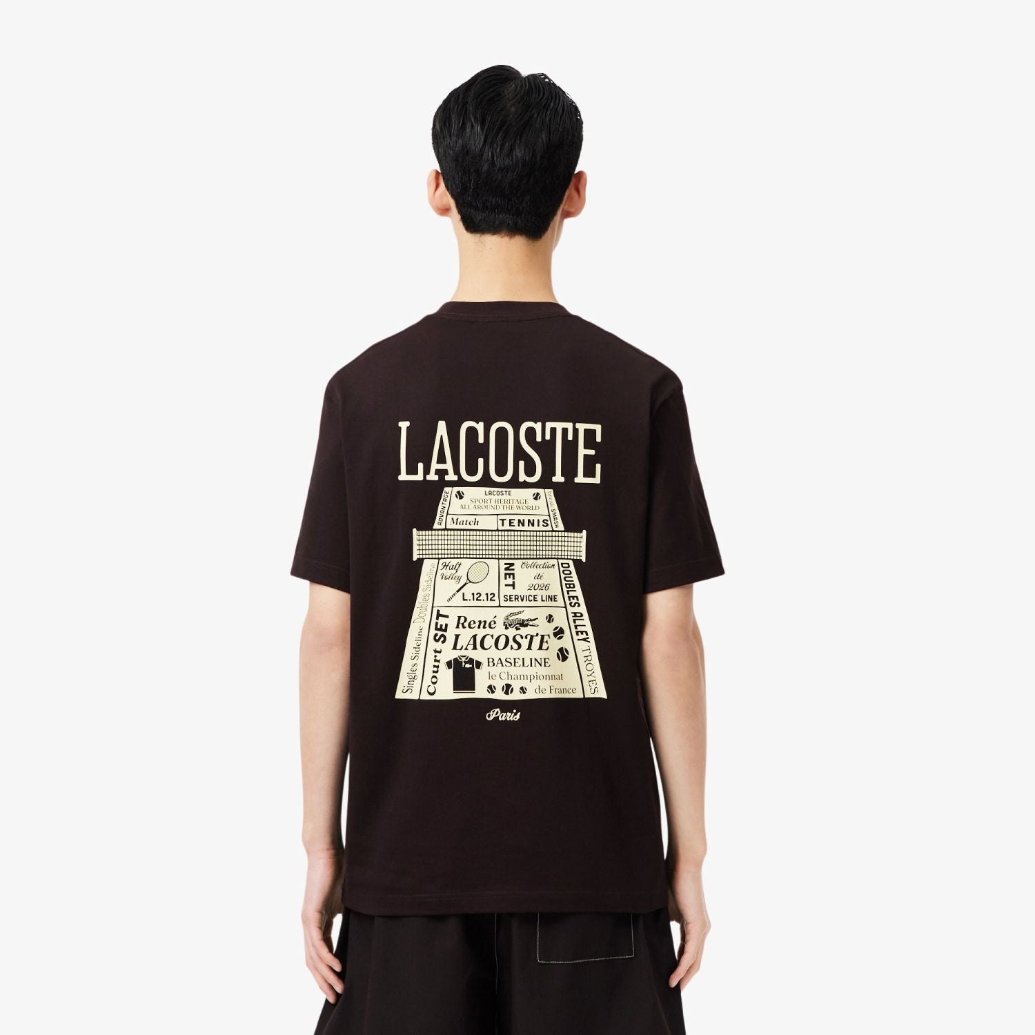 Lacoste Printed Heavy Cotton T-shirt Bruin
