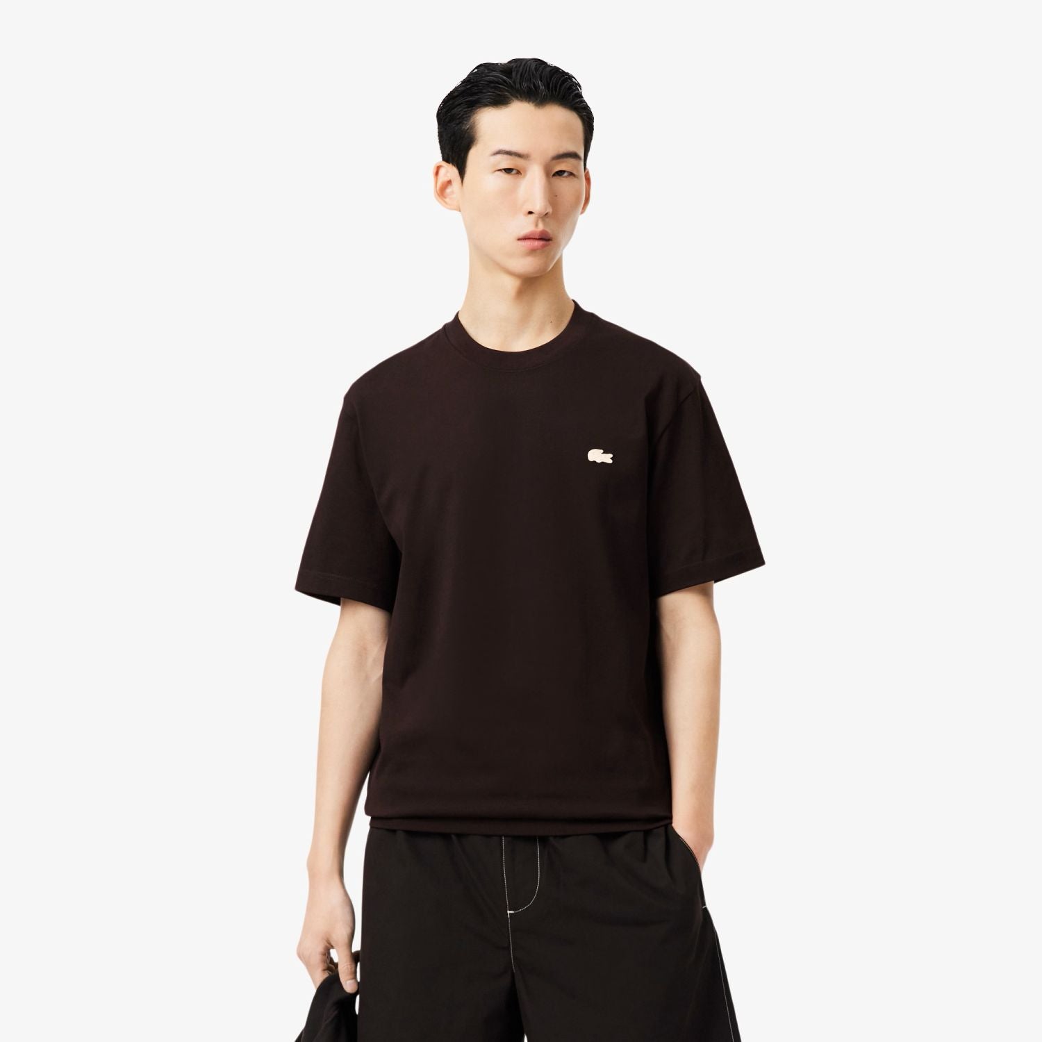 Lacoste Printed Heavy Cotton T-shirt Bruin