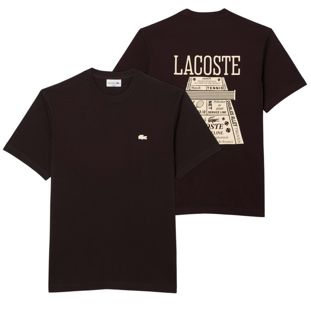 Lacoste Printed Heavy Cotton T-shirt Bruin