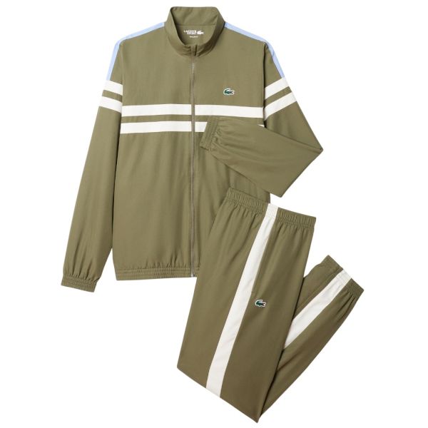 Lacoste Printed Trainingspak Donker Groen/Off White