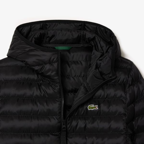 Lacoste Quilted Jas Zwart