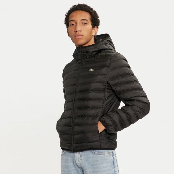 Lacoste Quilted Jas Zwart