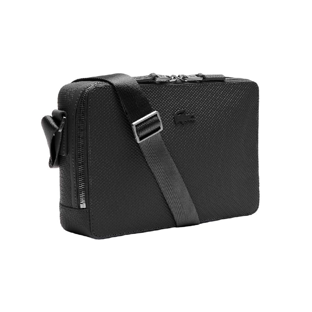 lacoste cross body bag zwart