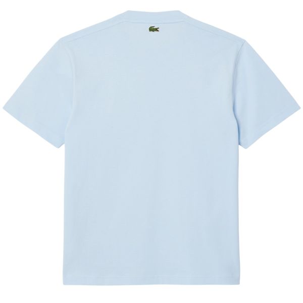 Lacoste Signature Print T-shirt Licht Blauw