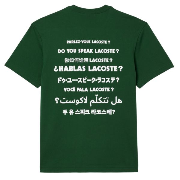 Lacoste Slogan Back T-shirt Groen