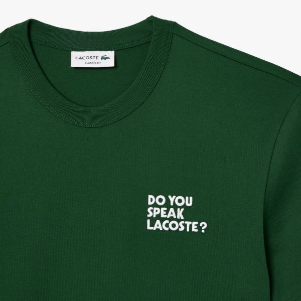 Lacoste Slogan Back T-shirt Groen