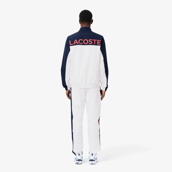 Lacoste Sportprint Trainingspak Wit/Navy