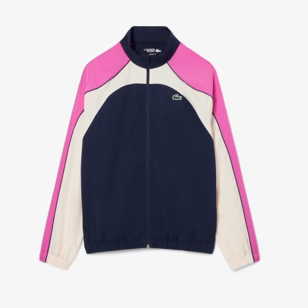 Lacoste Stretch Trainingspak Navy/Off White/Roze