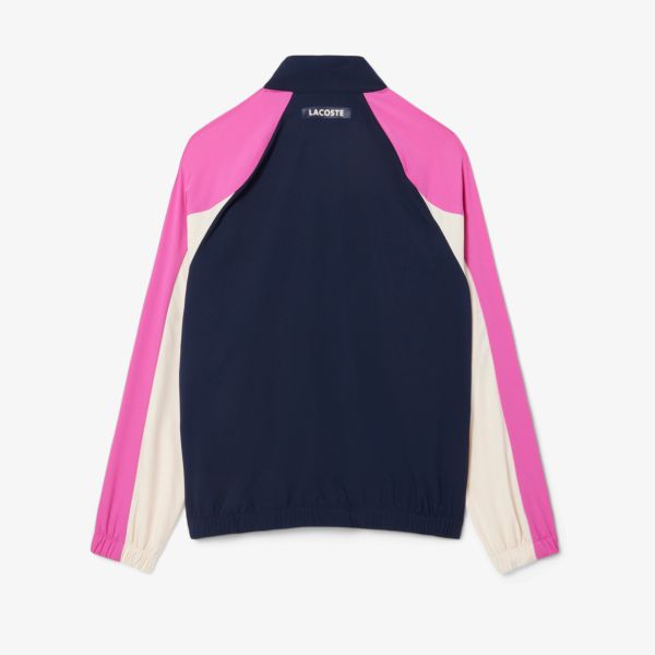 Lacoste Stretch Trainingspak Navy/Off White/Roze