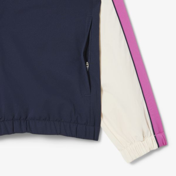 Lacoste Stretch Trainingspak Navy/Off White/Roze