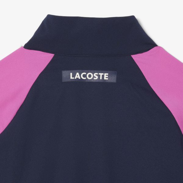 Lacoste Stretch Trainingspak Navy/Off White/Roze