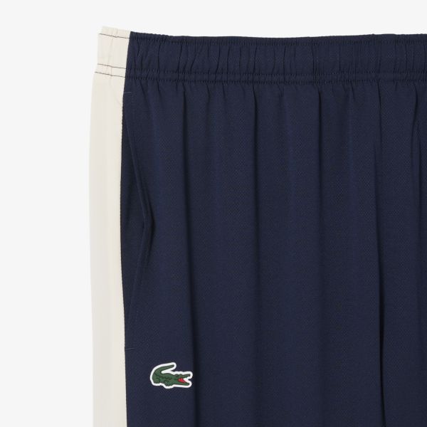 Lacoste Stretch Trainingspak Navy/Off White/Roze