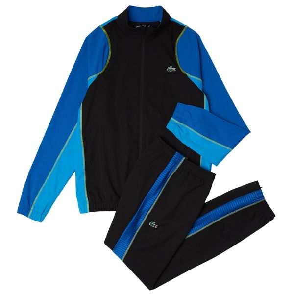 lacoste trainingspak zwart blauw