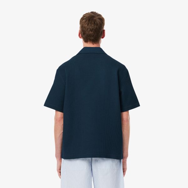 Lacoste Waffle Knit Overhemd Navy