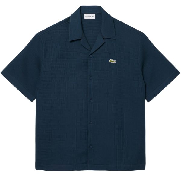 Lacoste Waffle Knit Overhemd Navy