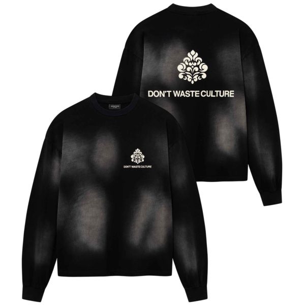 Don’t Waste Culture Fade Longsleeve T-shirt Zwart