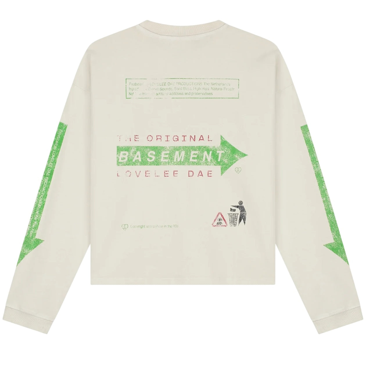Lovelee Dae Frankie Basement Longsleeve T-shirt Off White