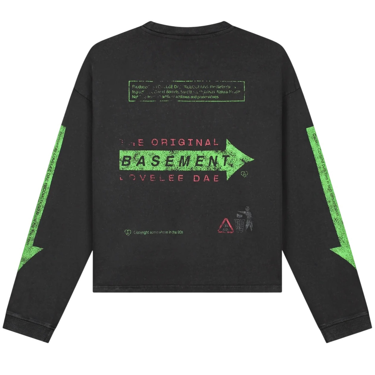 Lovelee Dae Frankie Basement Longsleeve T-shirt Zwart